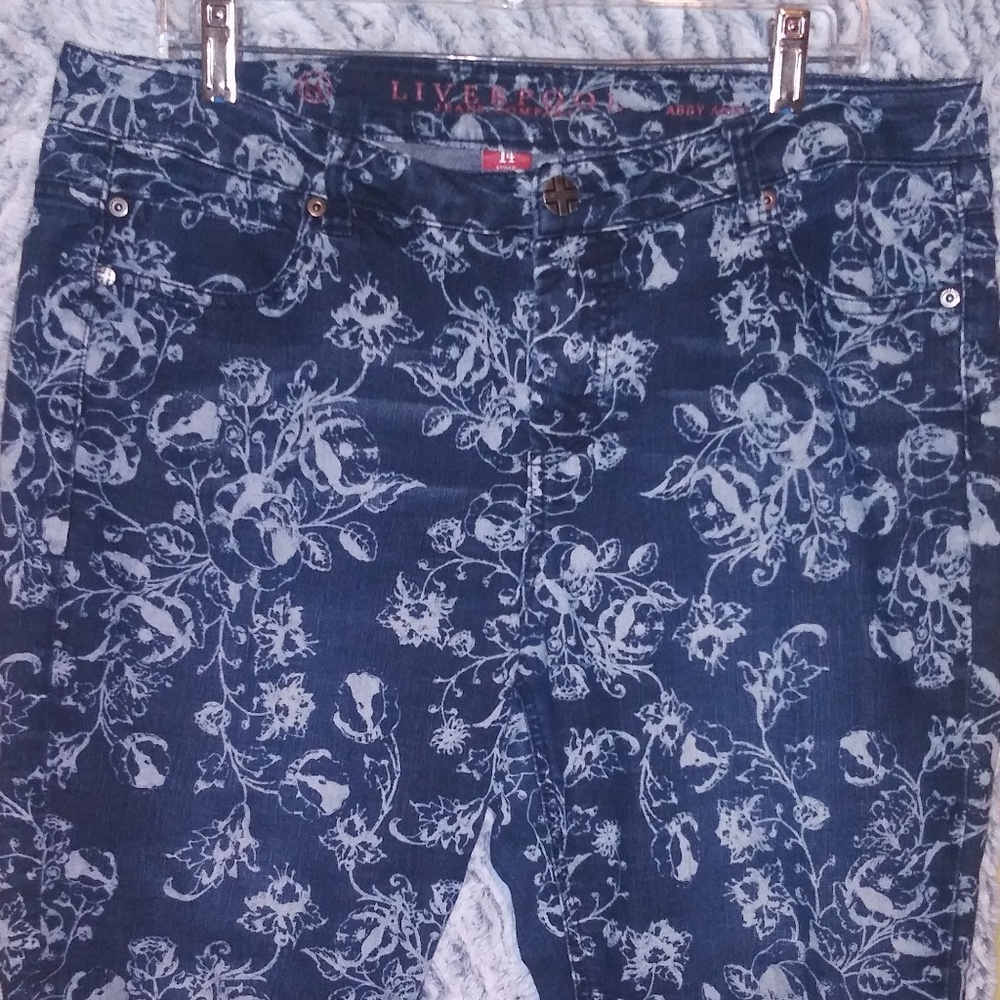 Liverpool Jeans Co. Abby Floral Wash Skinny Jeans